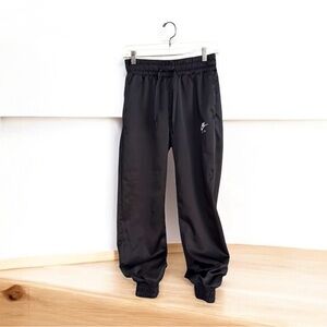 Nike Air Women’s Sz XS Black Satin Joggers Pants Elastic Waistband Drawstring